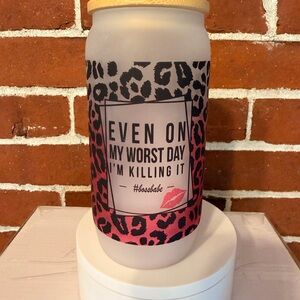Last minute gift 🎁 Leopard Print Motivational Tumbler